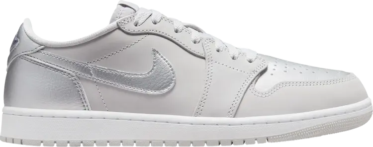 

Кроссовки Air Jordan 1 Retro Low OG 'Metallic Silver', серый