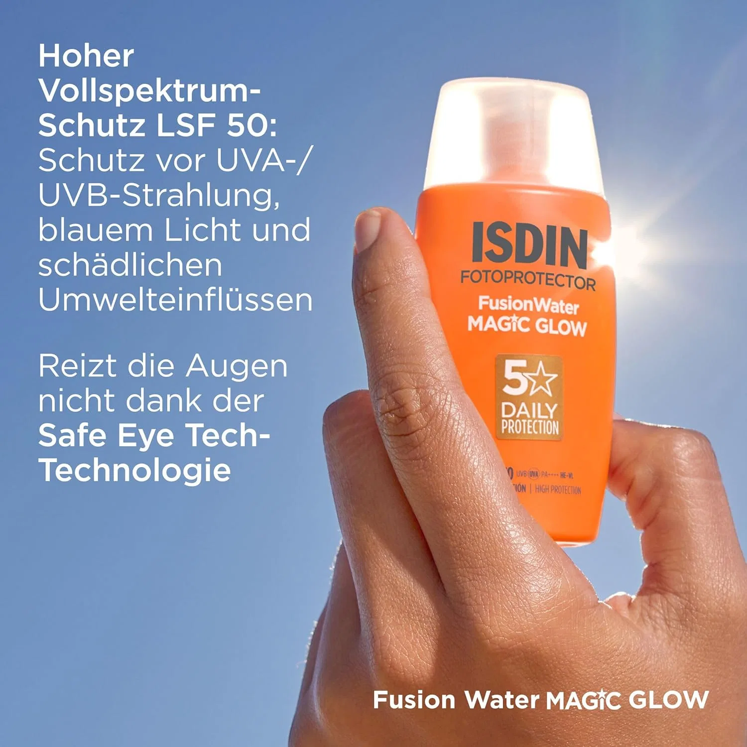 Солнцезащитный крем для лица «Fusion Water MAGIC Glow» SPF 50 от ISDIN Isdin — фото 4