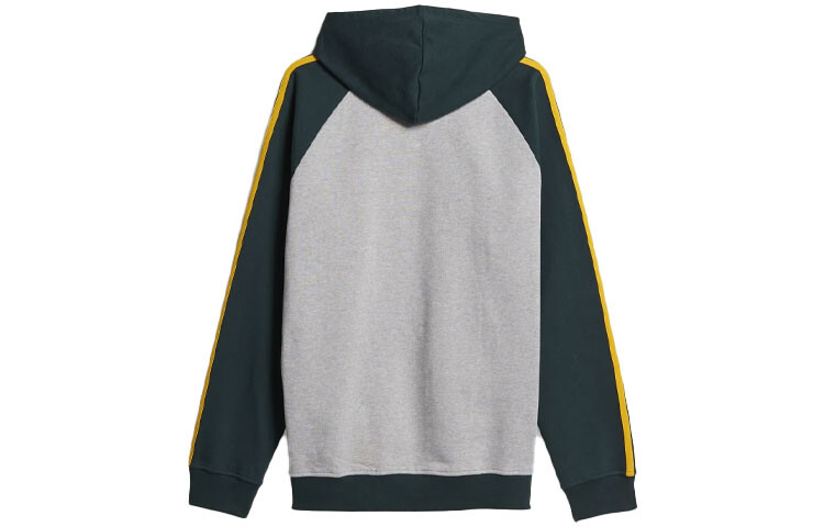 Толстовка Adidas X Noah 3S «Medium Grey Heather/Green Night» Adidas Originals, зеленый — фото 2