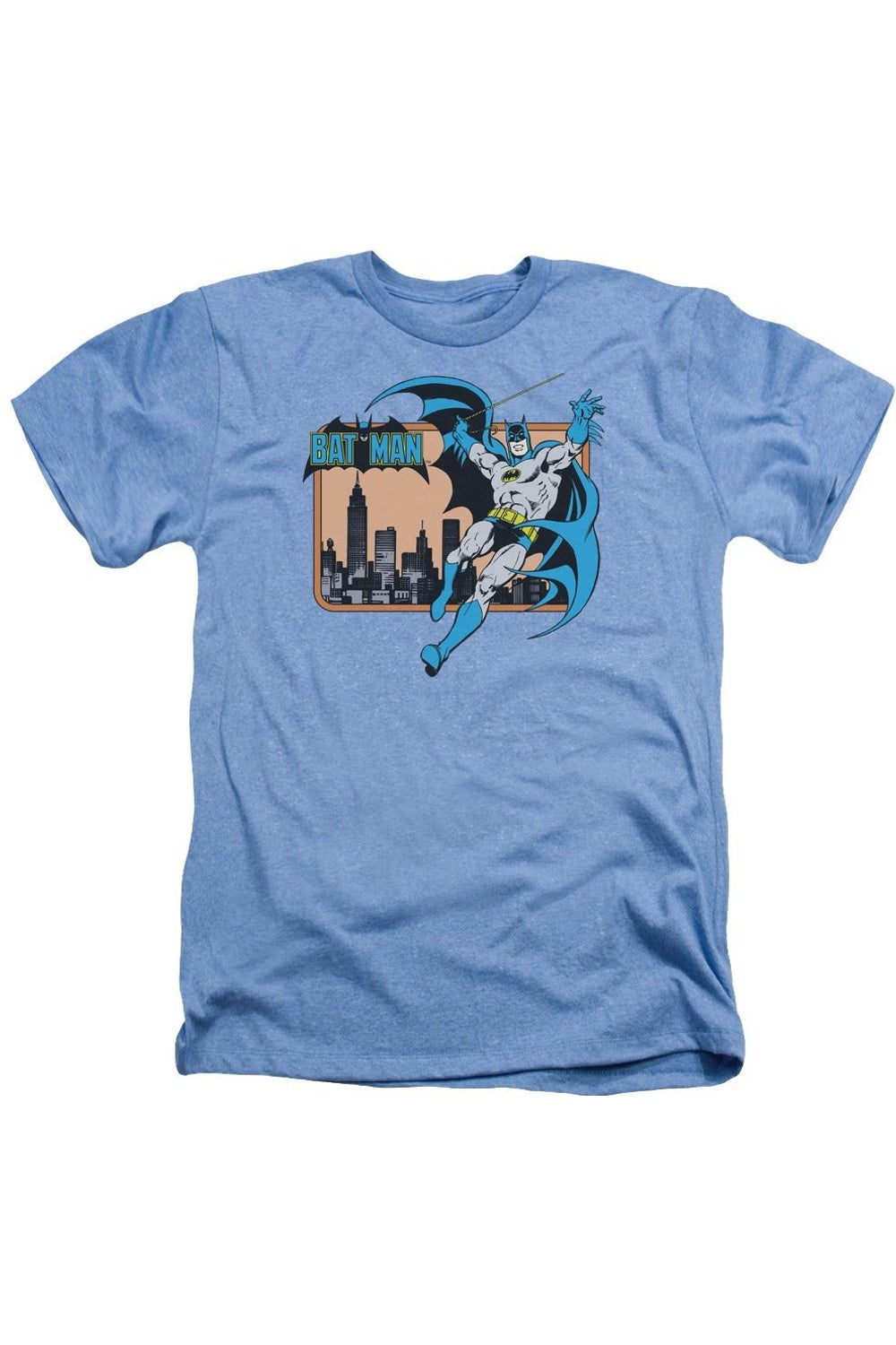 

DC Comics Batman In The City Adult Heather Tee / Футболка Gildan, светло-голубой
