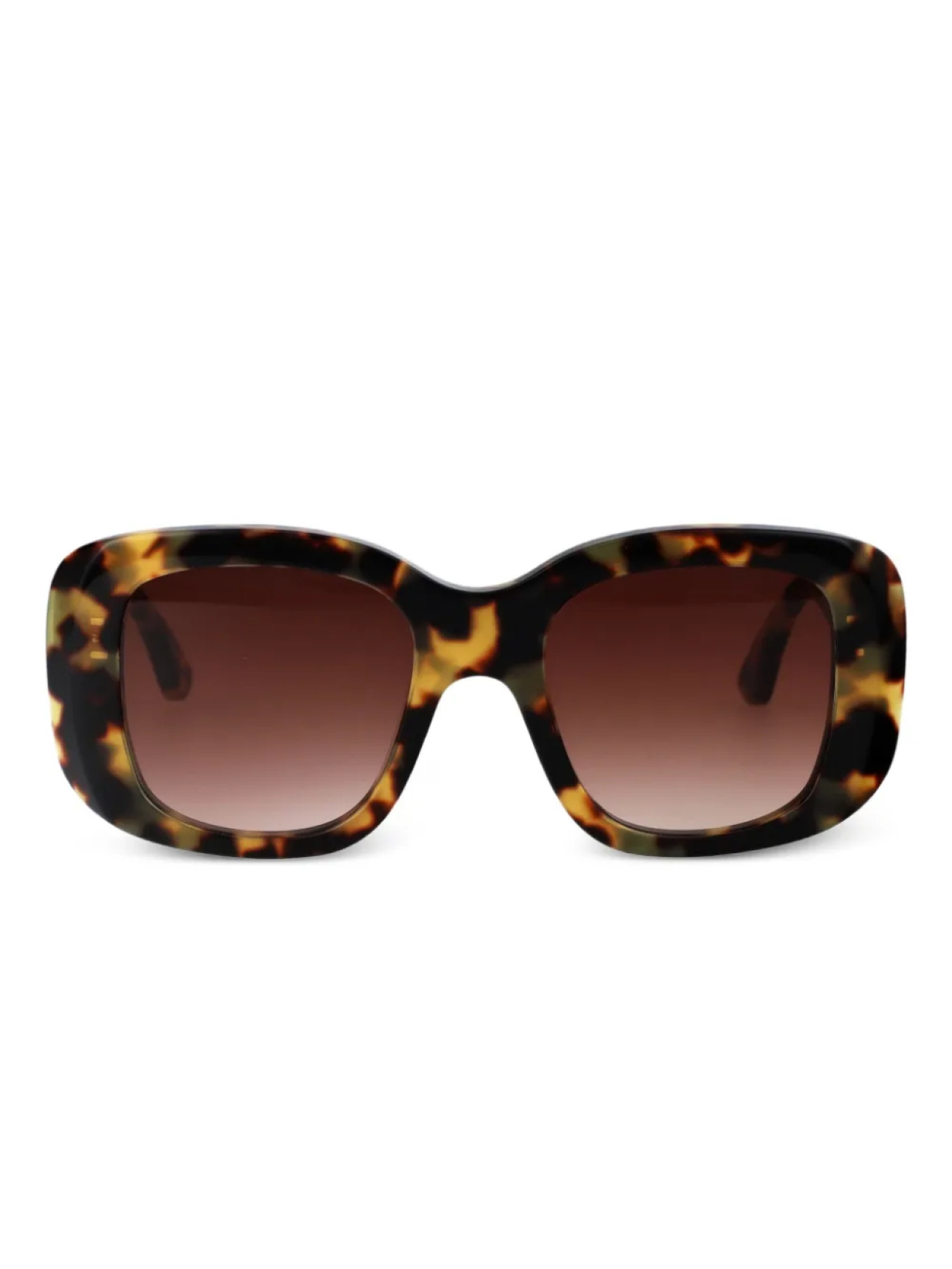 

Солнцезащитные очки Thierry Lasry в прямоугольной оправе из черепаховой кожи, коричневый