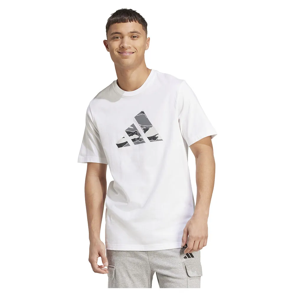 

Футболка с коротким рукавом adidas Camo Logo Graphic, белый