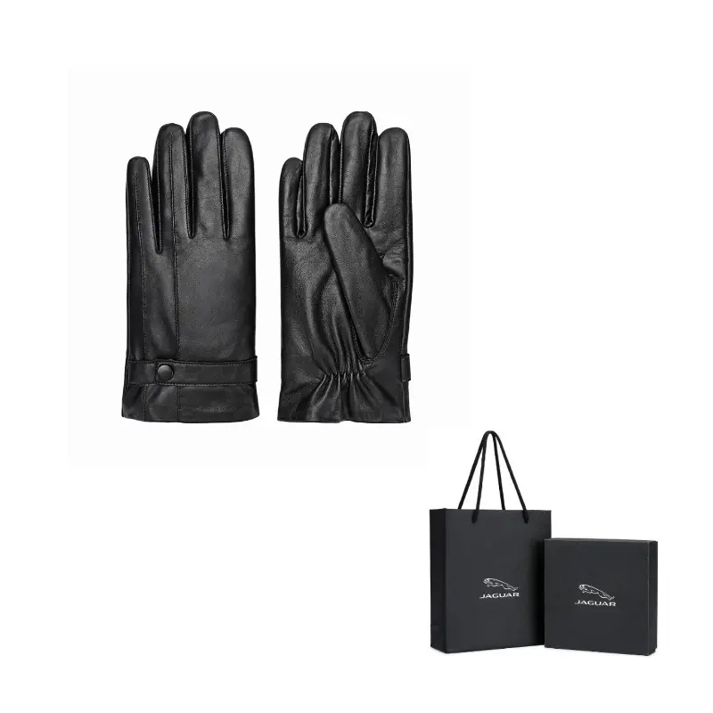 

JAGUAR Настоящая овчинная кожаная перчатка для мужчин, Black