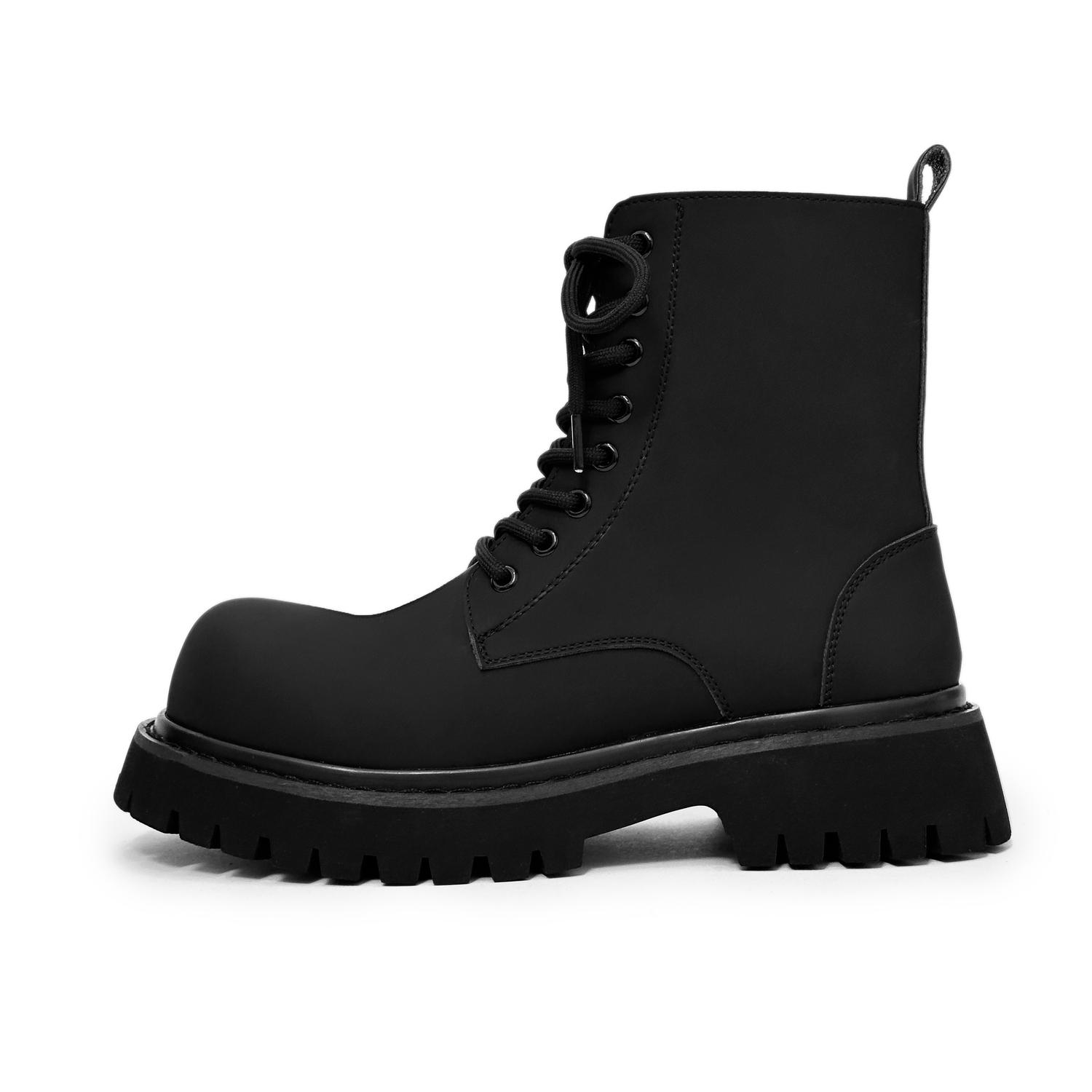 

Черные ботинки Black Warrior Chunky Derby Shoes Short Martin Boot Unisex BANGNEY, черный 8-Eyelets