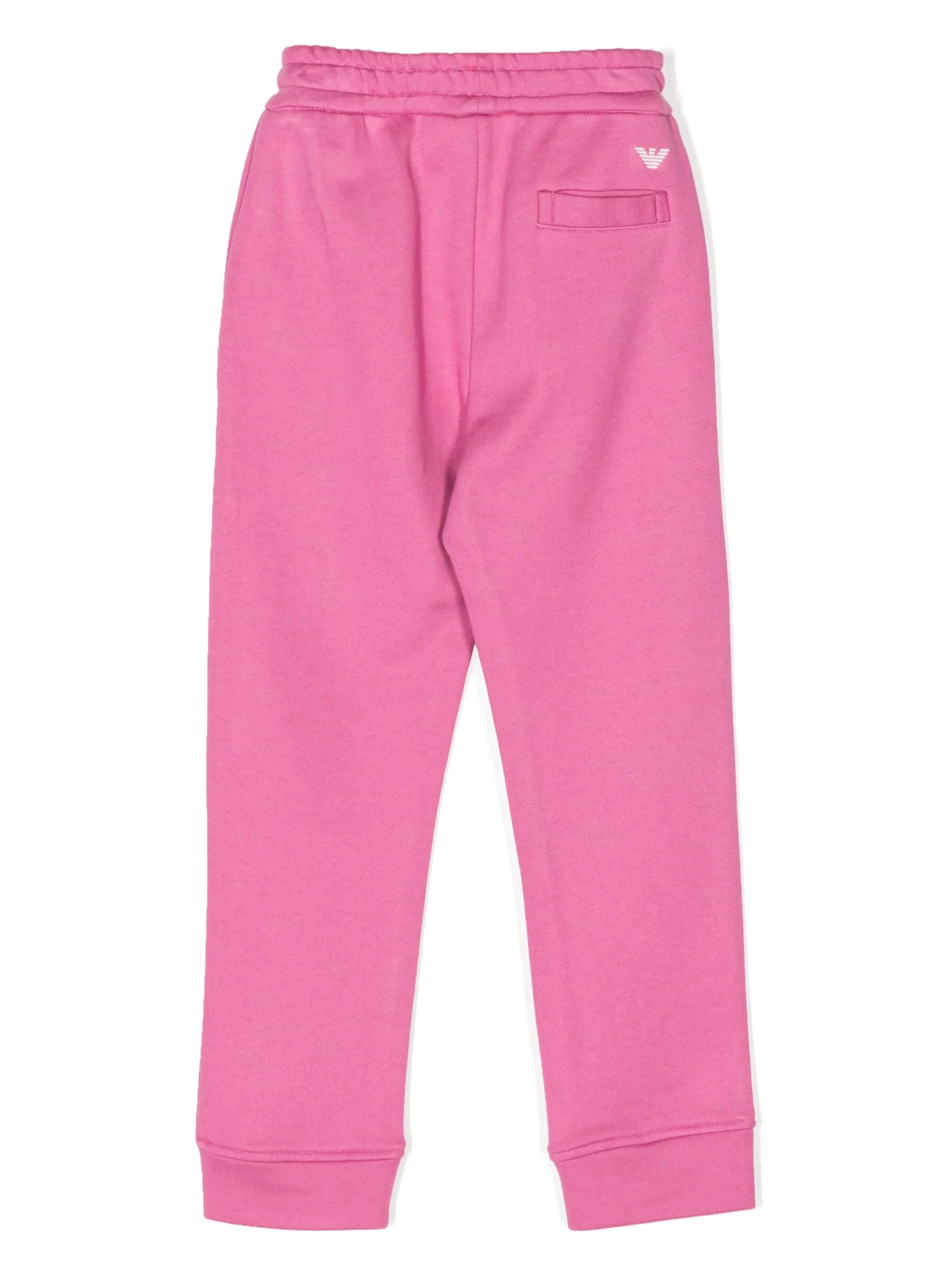 Спортивные брюки с кулиской и логотипом Emporio Armani Kids, розовый — фото 2