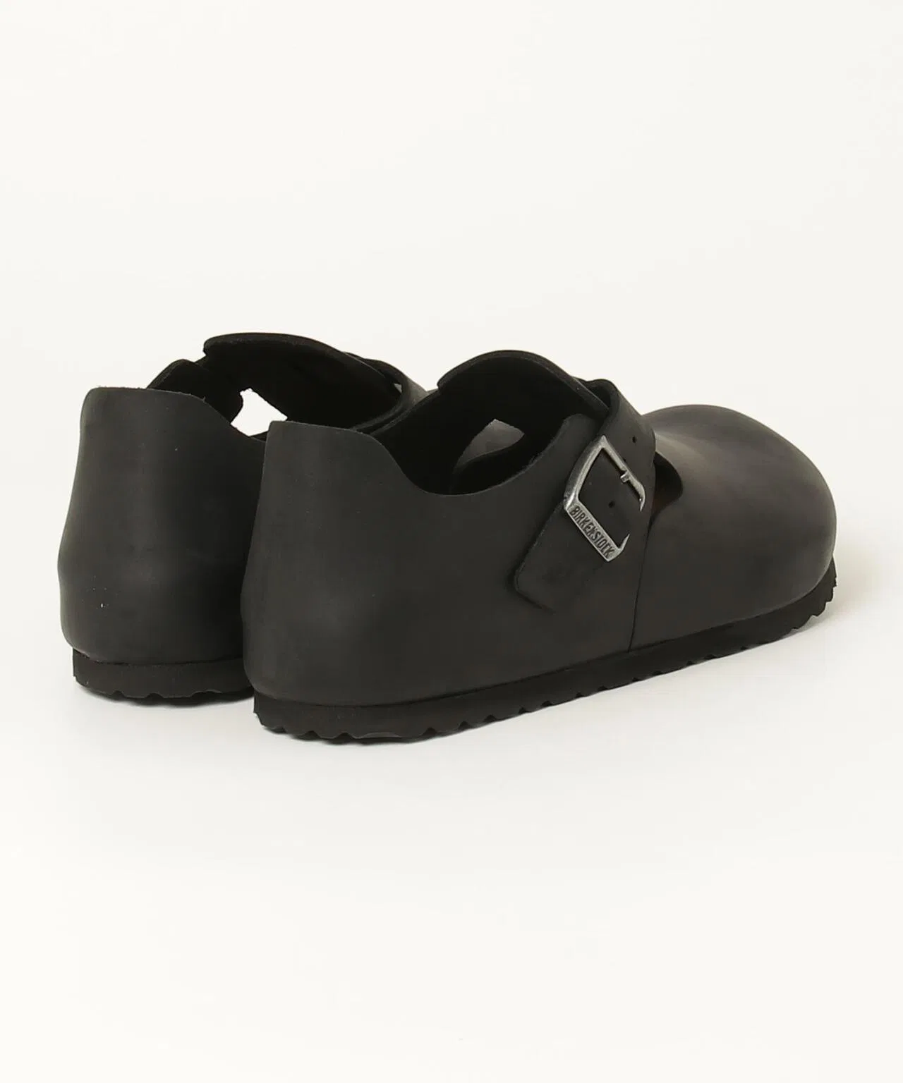Мужские кожаные сандалии Birkenstock London с закрытой пяткой чёрные — фото 2