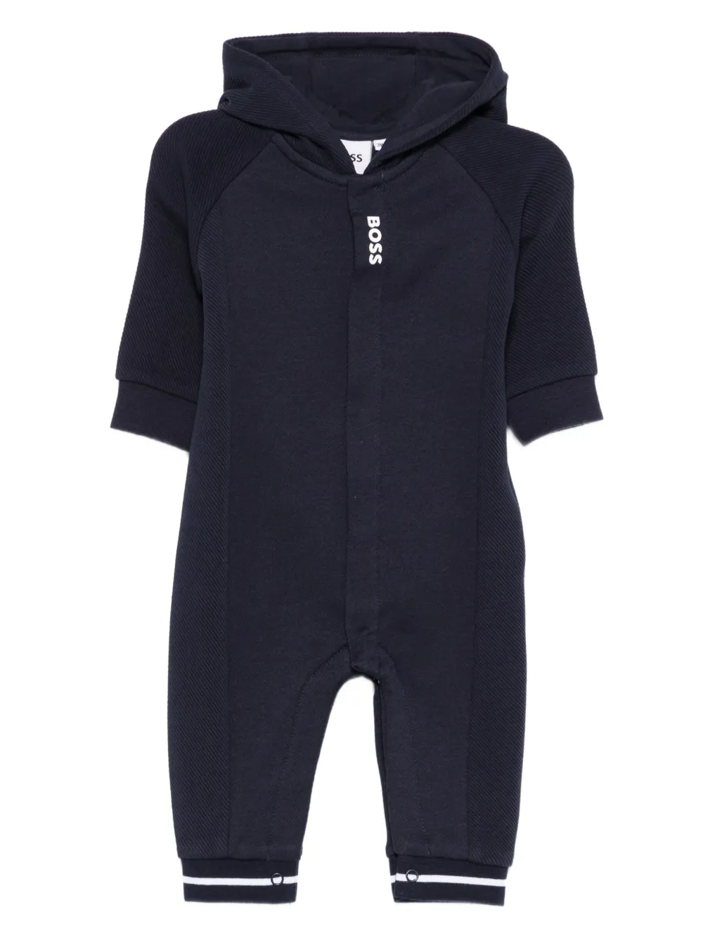 Комбинезон в рубчик с капюшоном Boss Kidswear, синий