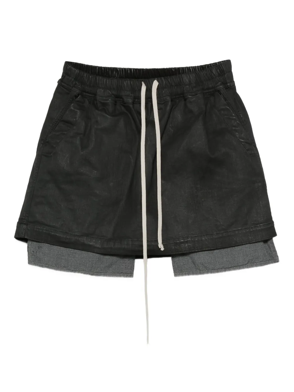 

Мини-юбка А-силуэта с кулиской Rick Owens DRKSHDW, черный