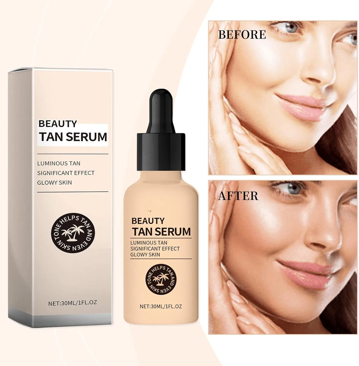 Лосьон для загара Beauty Tan S ELM увлажняющий, 30 мл, бежевый — фото 3