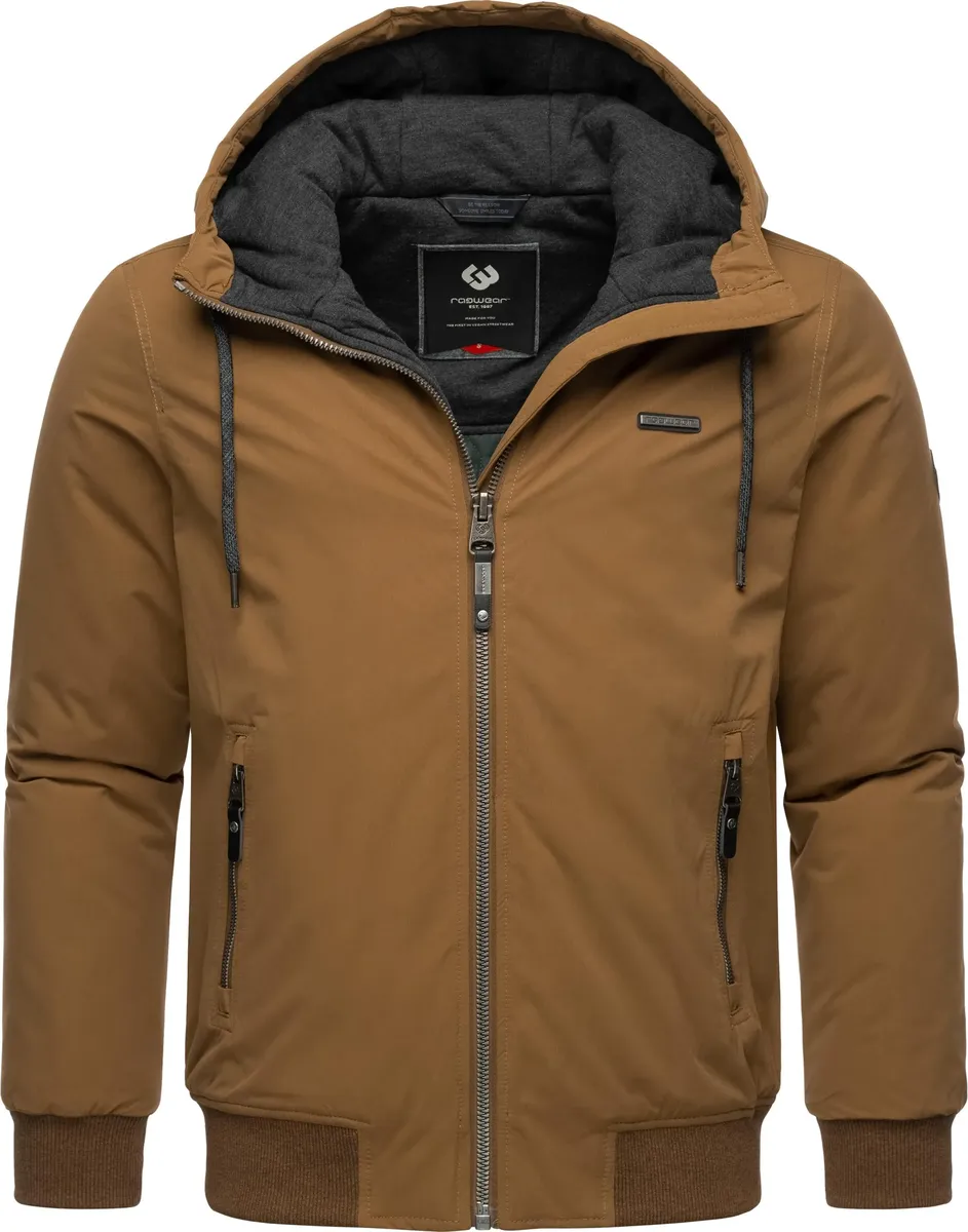 

Зимняя куртка Ragwear "Мэдди", с капюшоном, стильная мужская уличная куртка с большим капюшоном, коричневый