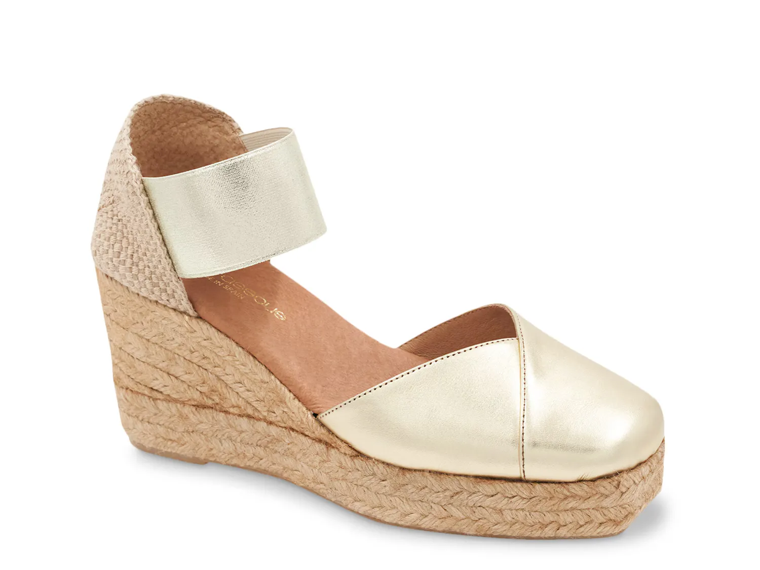 

Сандалии Pedra Espadrille Wedge Sandal Andre Assous, золотой/металлик