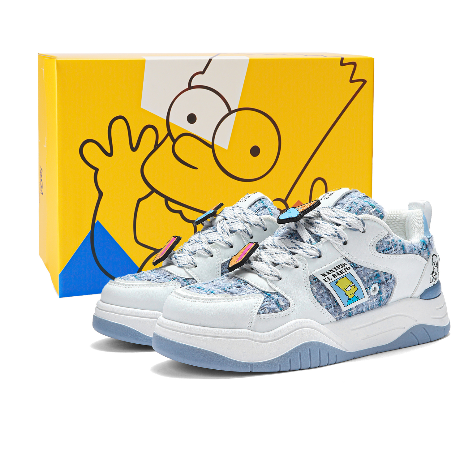 

The Simpsons Низкие скейтерские кроссовки унисекс светло-голубые, цвет Light Blue