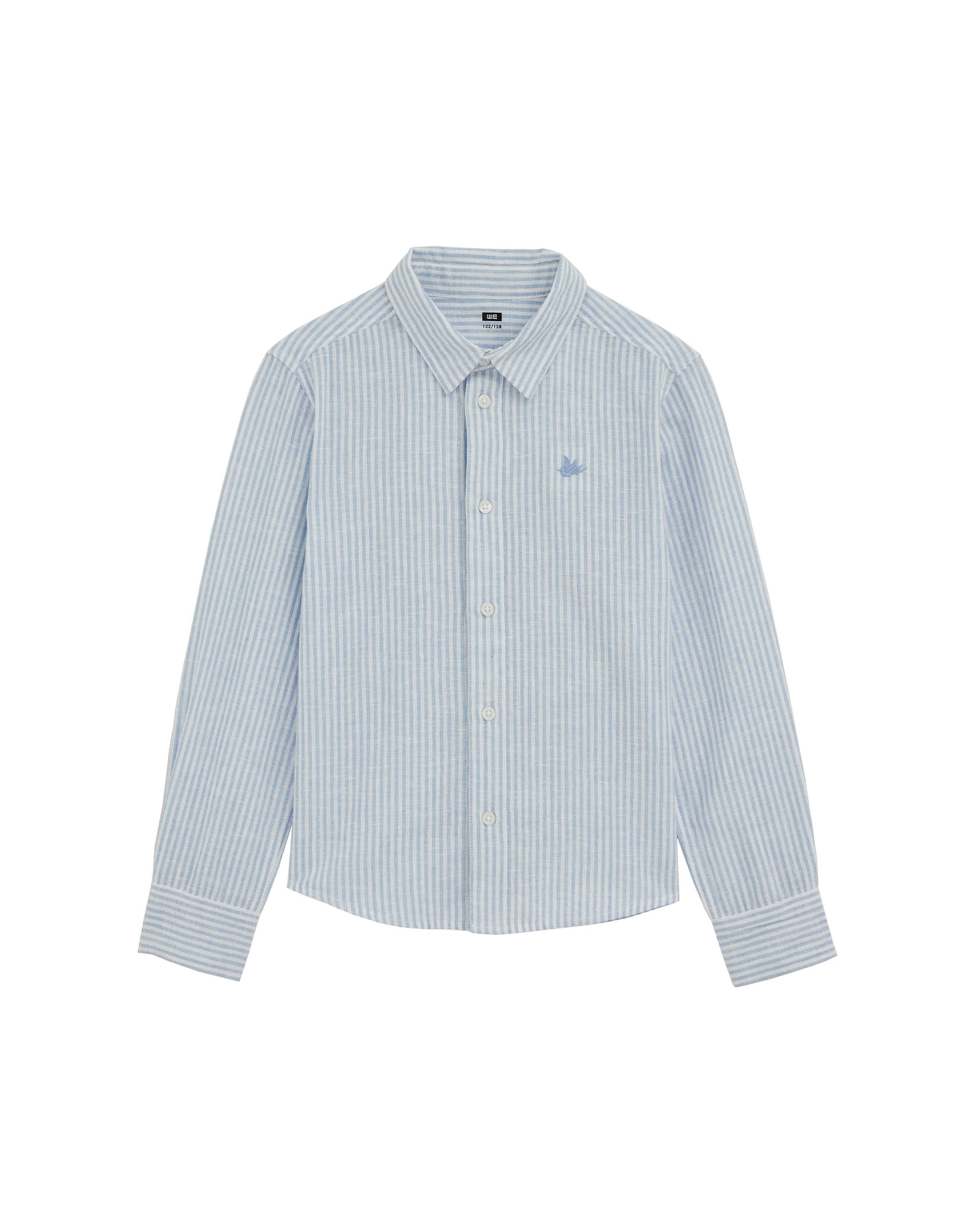 

WE Fashion Рубашка на пуговицах Regular fit в синем, светло-голубом цвете