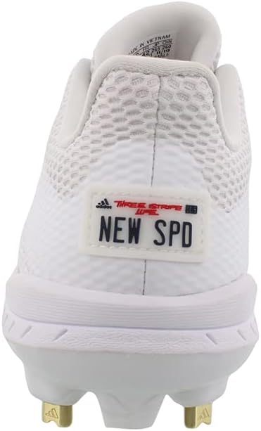 Бейсбольные бутсы для мужчин Adidas Afterburner 6, белый/черный/золотой — фото 3