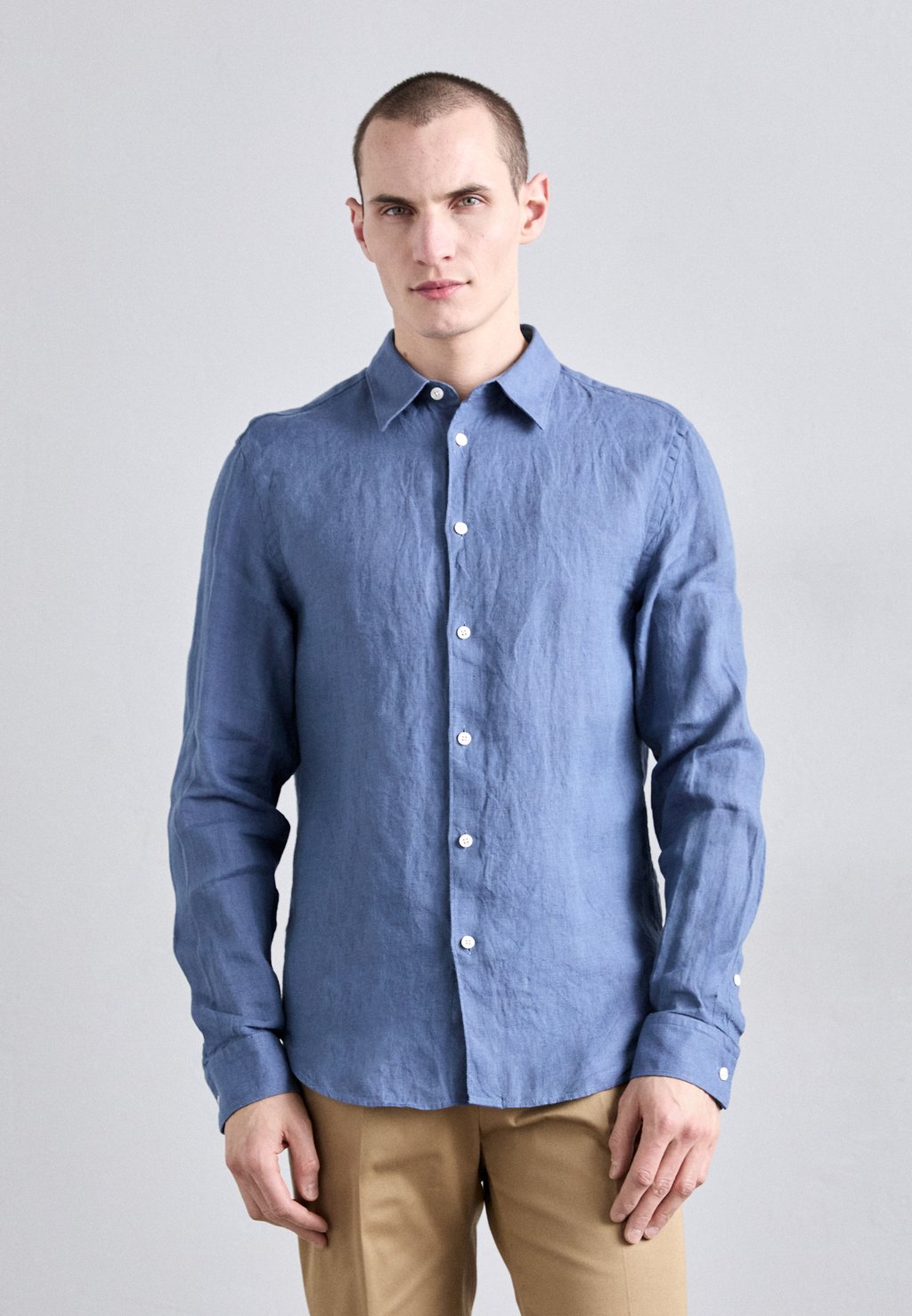 

Рубашка SLIM MELANGE SHIRT J.LINDEBERG, светло-голубой