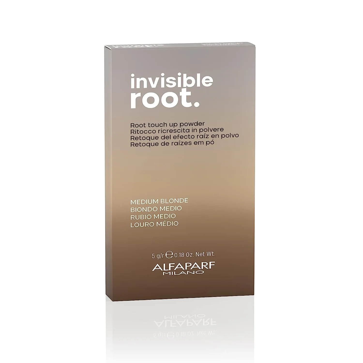 Alfaparf Milano Invisible Root Touch Up Powder - Временная краска для волос - Корректор корней - Средство для маскировки отросших корней, Medium Blonde