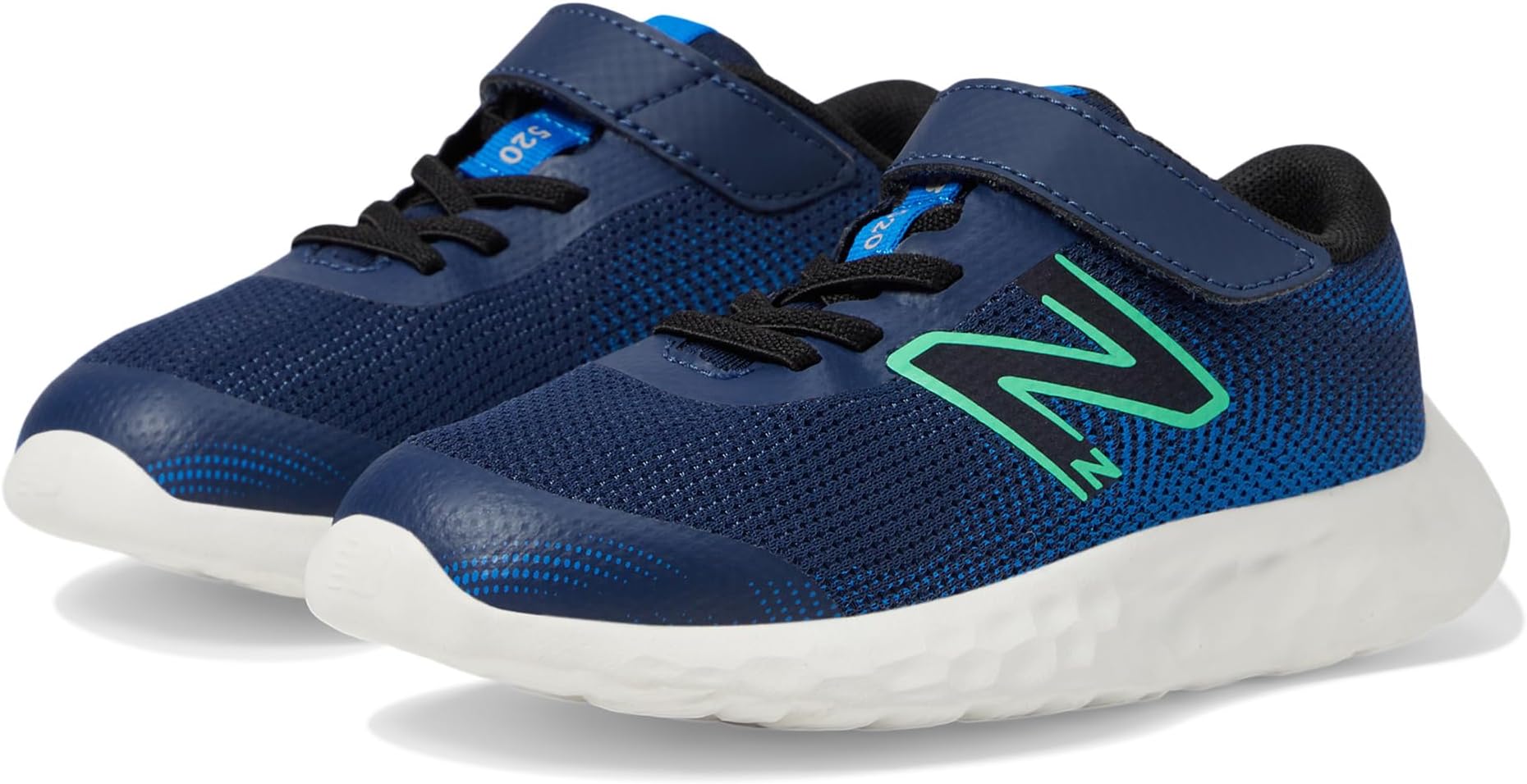 

Кроссовки New Balance 520v8 Bungee Lace, цвет NB Navy/Lime Leaf