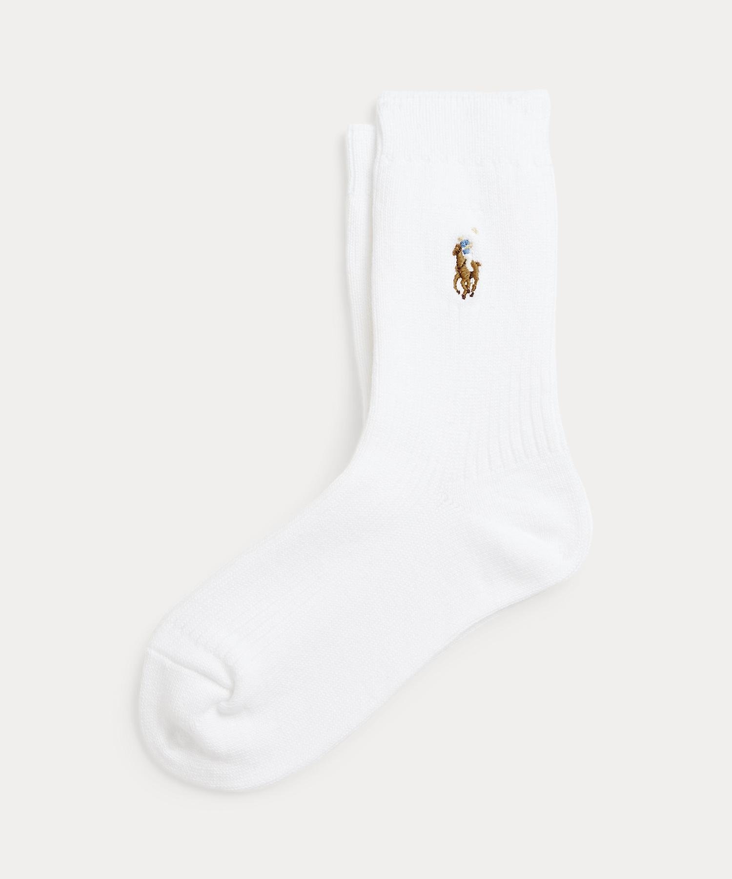 (Девочки 2-6 лет) Ребристые носки до колена Polo Ralph Lauren, 100 White
