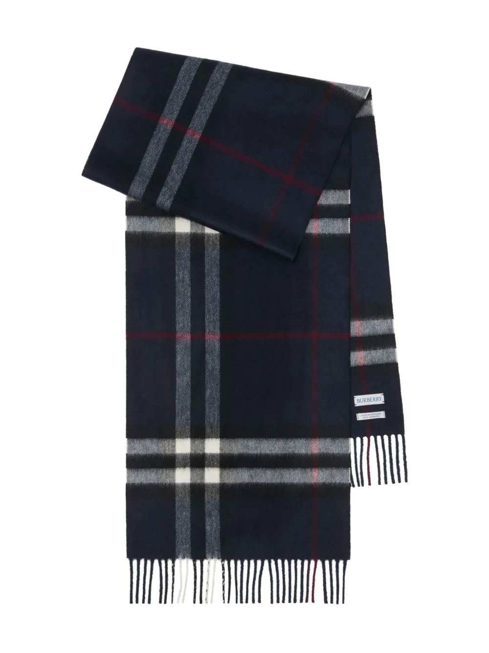 

Кашемировый шарф в клетку BURBERRY, синий