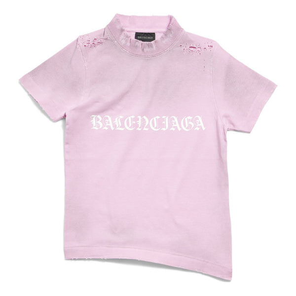 

Футболка gothic type shrunk t-shirt 'light pink' Balenciaga, розовый