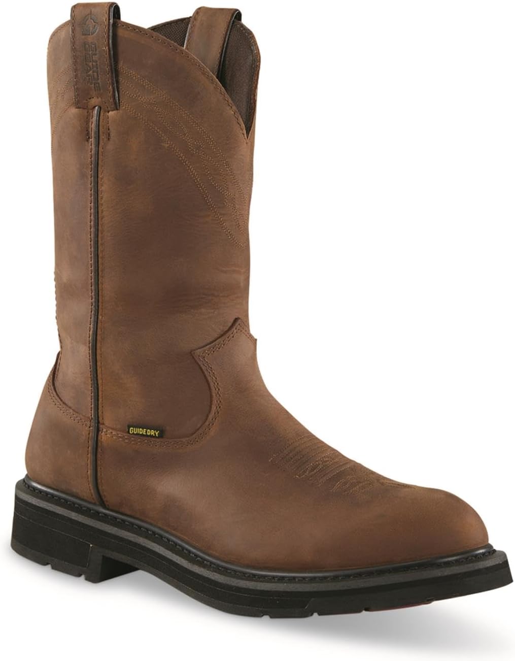 

Мужские водонепроницаемые ботинки Guide Gear Western Work 2.0; Ковбойские родео ботинки из кожи, водонепроницаемая обувь, коричневый
