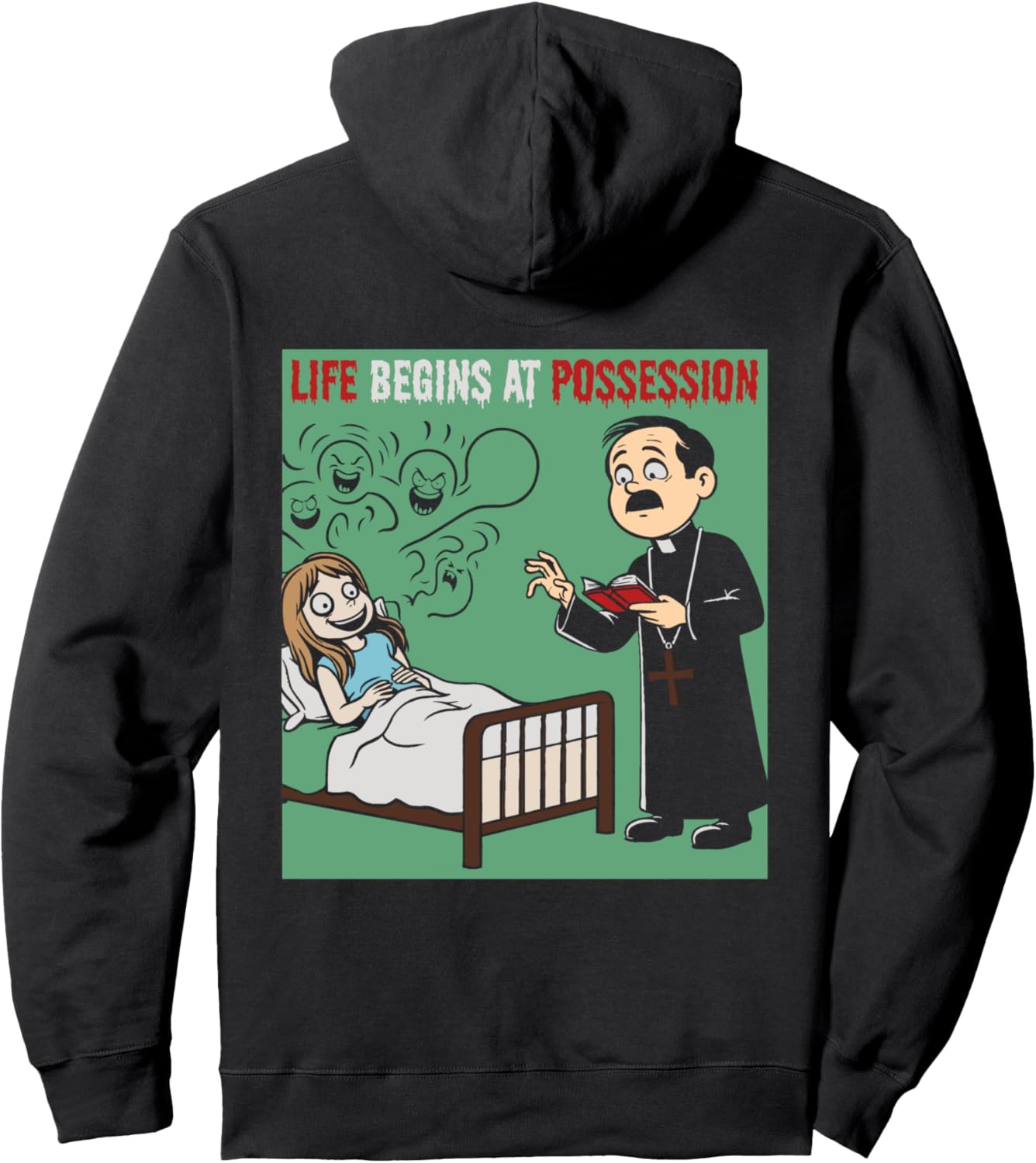 

Изгнание демонов, одержимость демонами, толстовка с надписью «Изгнание демонов» Exorcism Ritual Evil Spirits Deliverance, черный