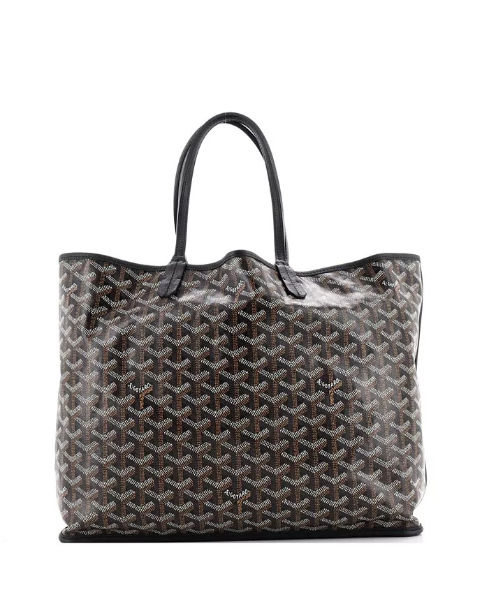 

PM Anjou Сумка-тоут реверсивная из лакированного холста Pre-Owned Goyard, черный