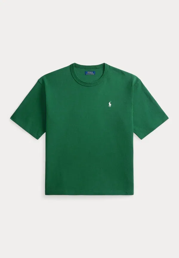 Футболка Polo Ralph Lauren Relaxed Fit Jersey Crewneck Basic T-Shirt, новый лесной — фото 4