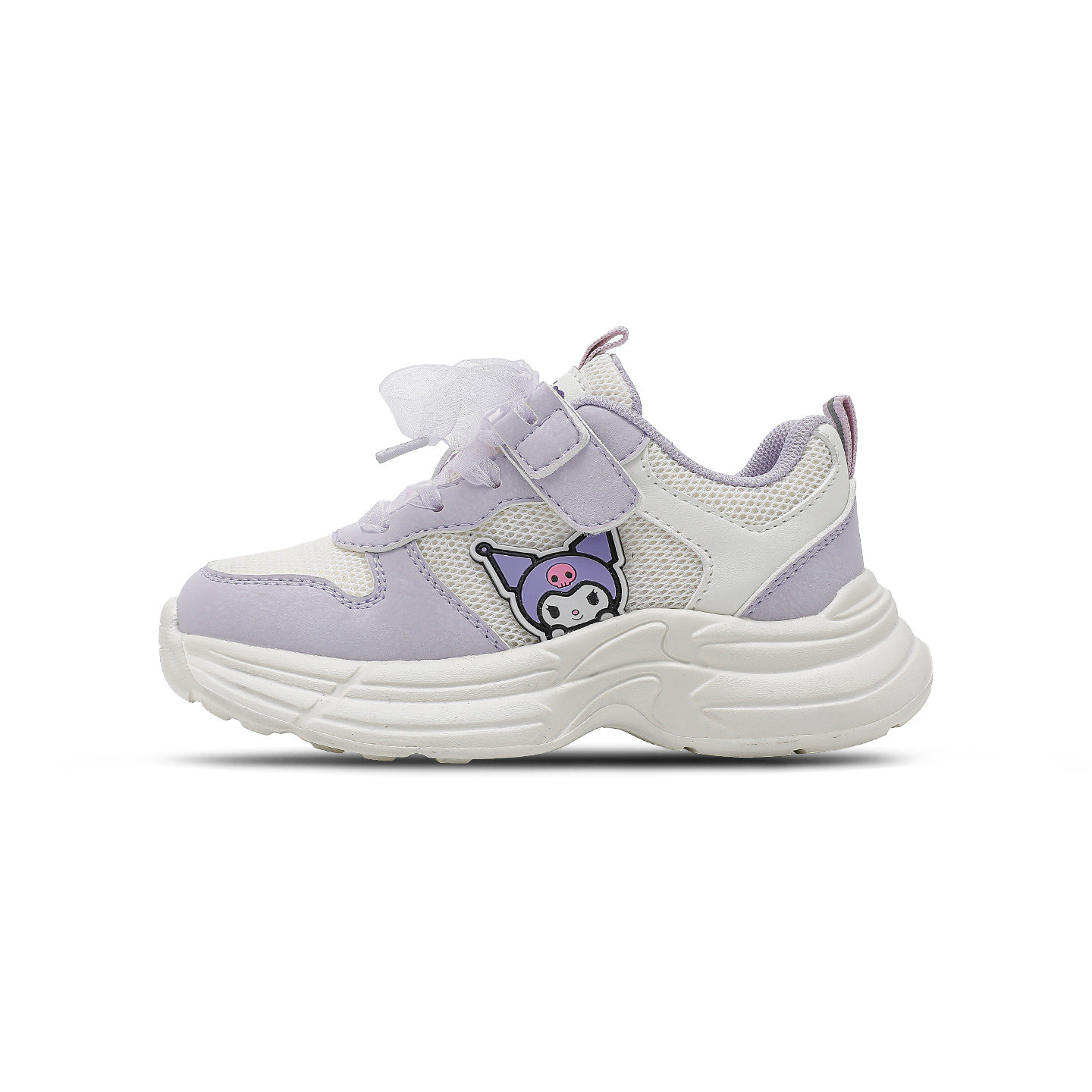 Hello Kitty x Synthetic Leather, Textile Breathable Lightweight Cushioning Support Low top детские повседневные кроссовки Sanrio, белый — фото 3