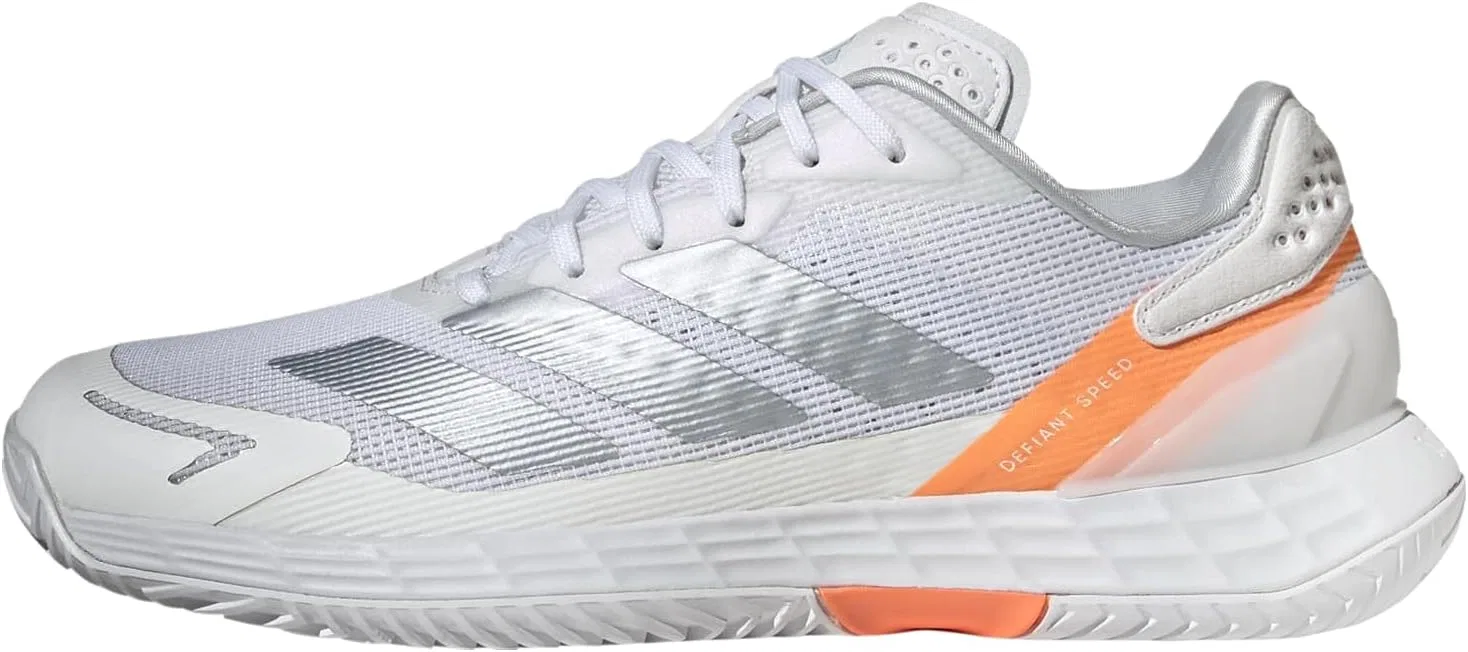 Кроссовки теннисные Adidas Defiant Speed 2, White/Halo Blue/Beam Orange