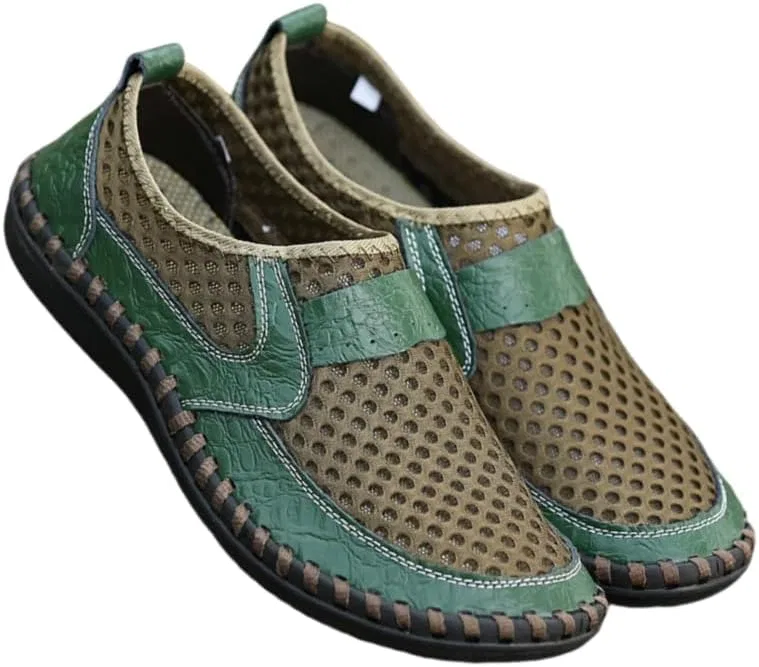 Мужские повседневные туфли, дышащие, slip-on, для хайкинга, Green Clolinde