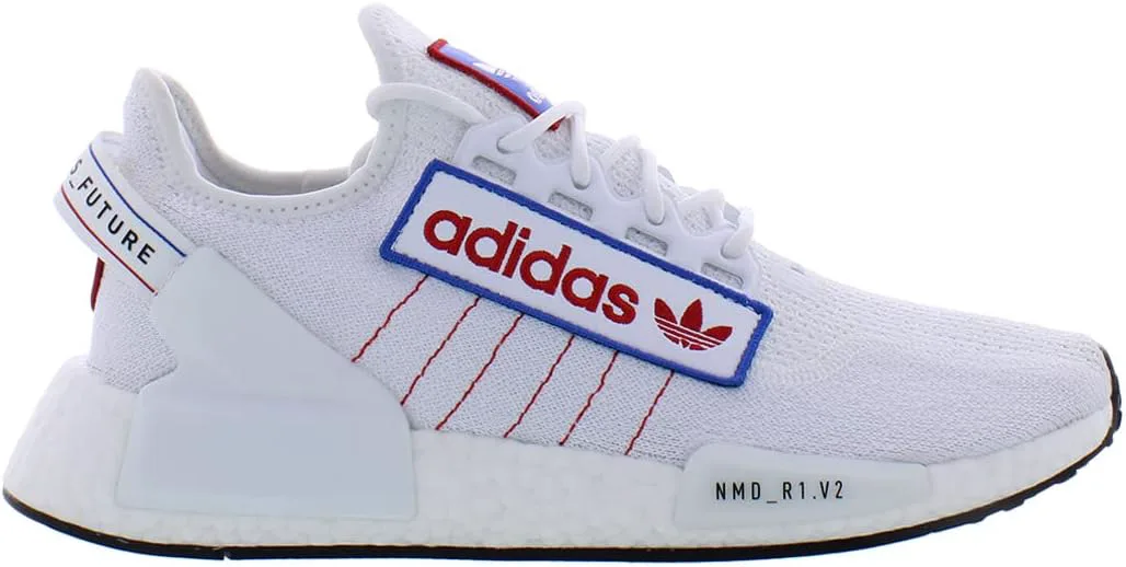 Мужские кроссовки Adidas NMD R1 V2, белый/синий — фото 4
