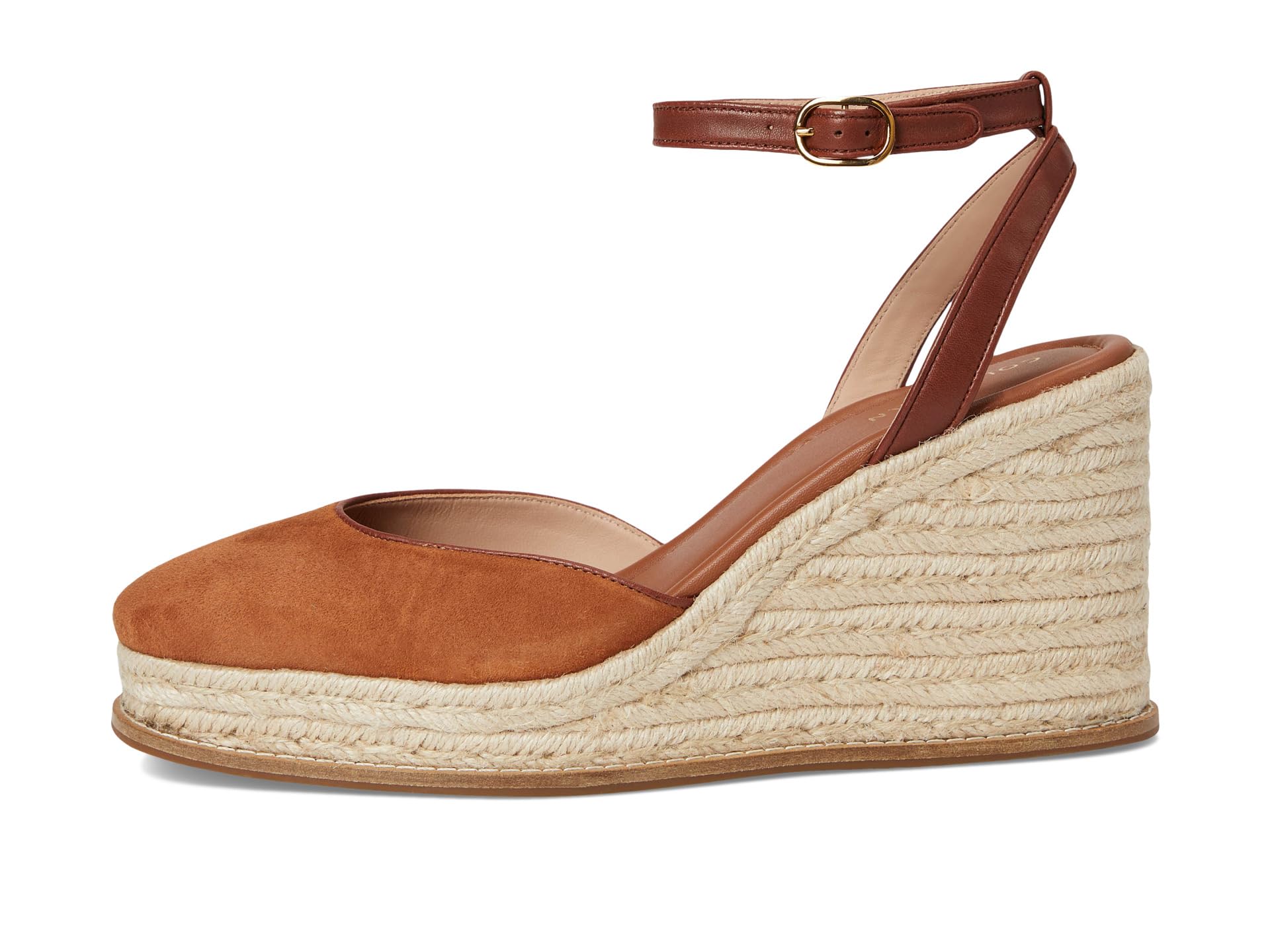 Сандалии Cole Haan Cloudfeel Kyra Espadrille Wedges, цвет British Tan Suede — фото 4