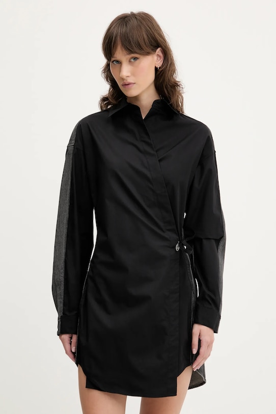 

Хлопковое платье D-ELPHI-DEN DRESS Diesel, черный