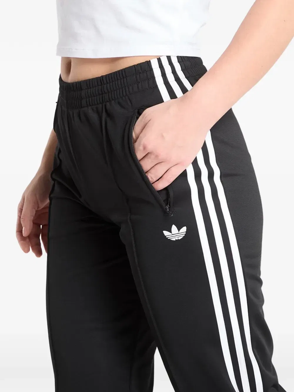 Спортивные брюки Firebird Classic с полосками adidas, черный — фото 4