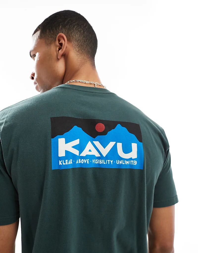 

Футболка Kavu klear above etch art зеленого цвета