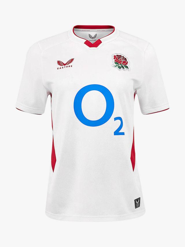 

Женская футболка для регби Англия домашняя RFU Castore, White / Red