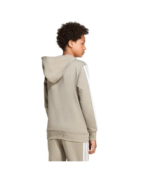 Детская кофта-худи adidas Essentials из коттона, длинный рукав, серая — фото 2