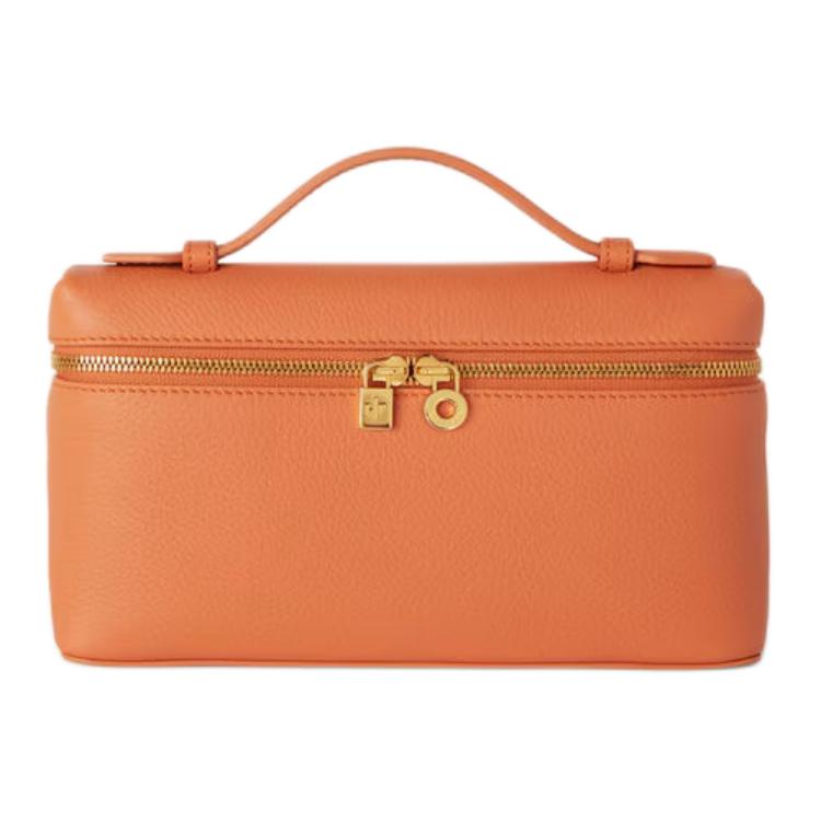 

Сумка женская через плечо ExtraPocket из зернёной телячьей кожи Loro Piana, цвет корица апельсин