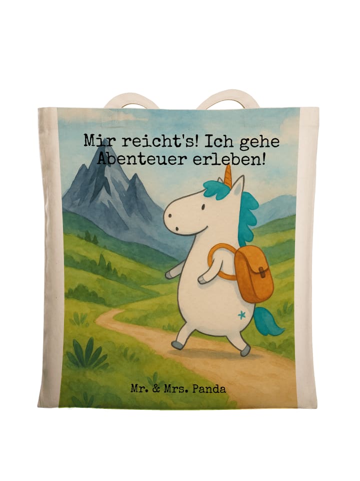 

Mr. & Mrs. Panda Холщовая сумка с изображением единорога в альпинистском стиле, белого цвета.