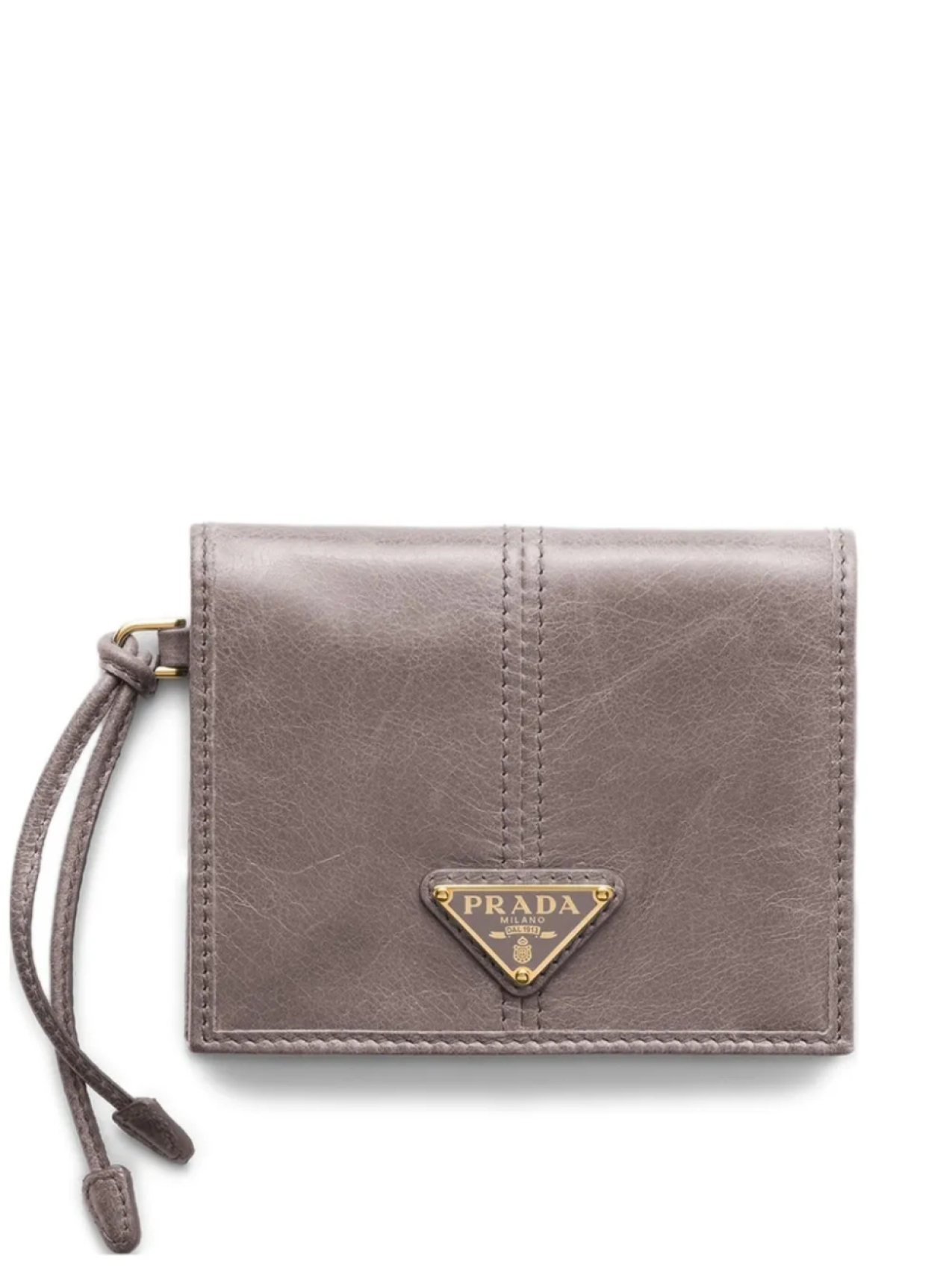 

Маленький кошелек с логотипом Prada, серый