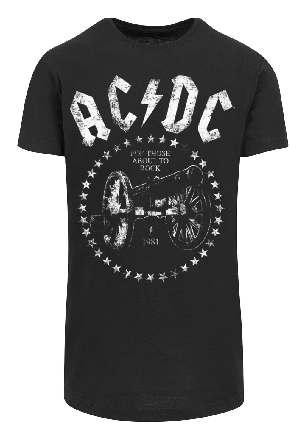 

Футболка с принтом ACDC WE SALUTE YOU CANNON F4NT4STIC, черный