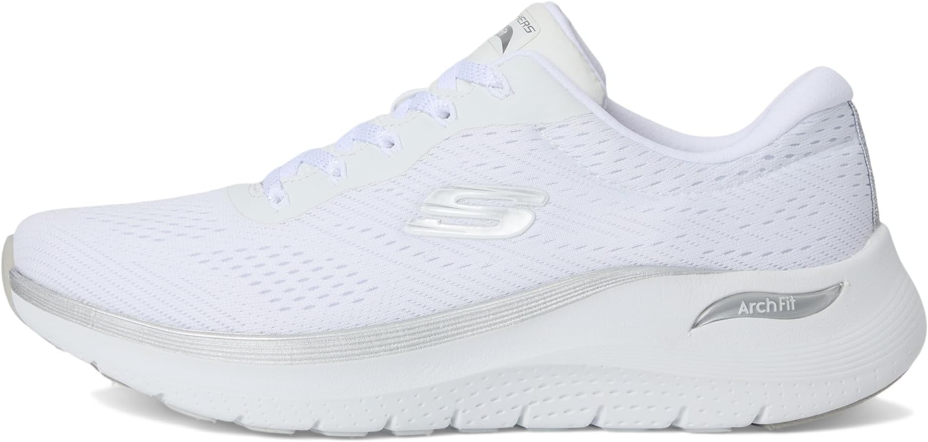 Кроссовки SKECHERS Arch Fit 2.0-Glow The Distance, цвет White Silver — фото 4