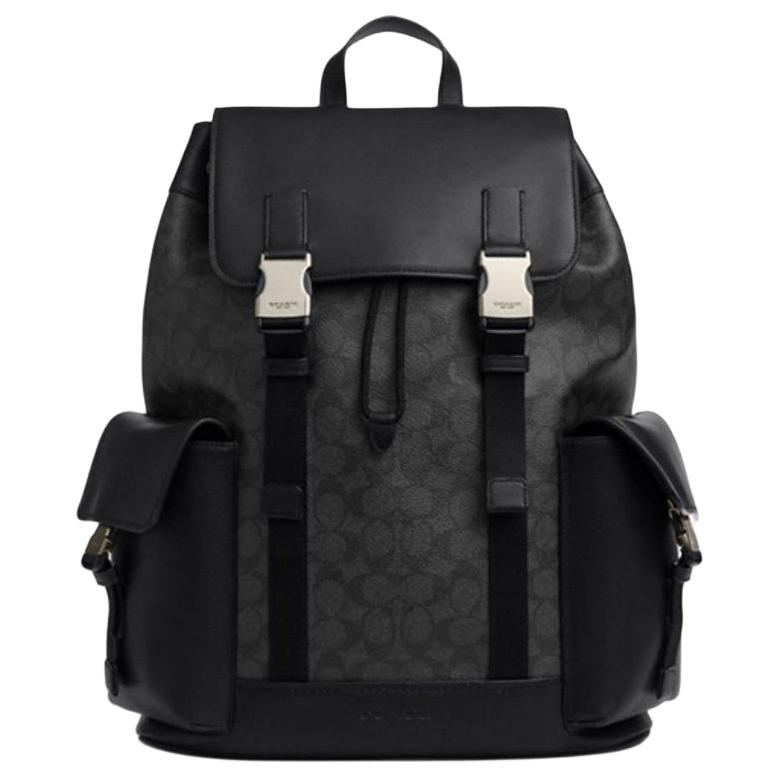 

COACH Кожаный рюкзак из коровьей кожи мужской черный