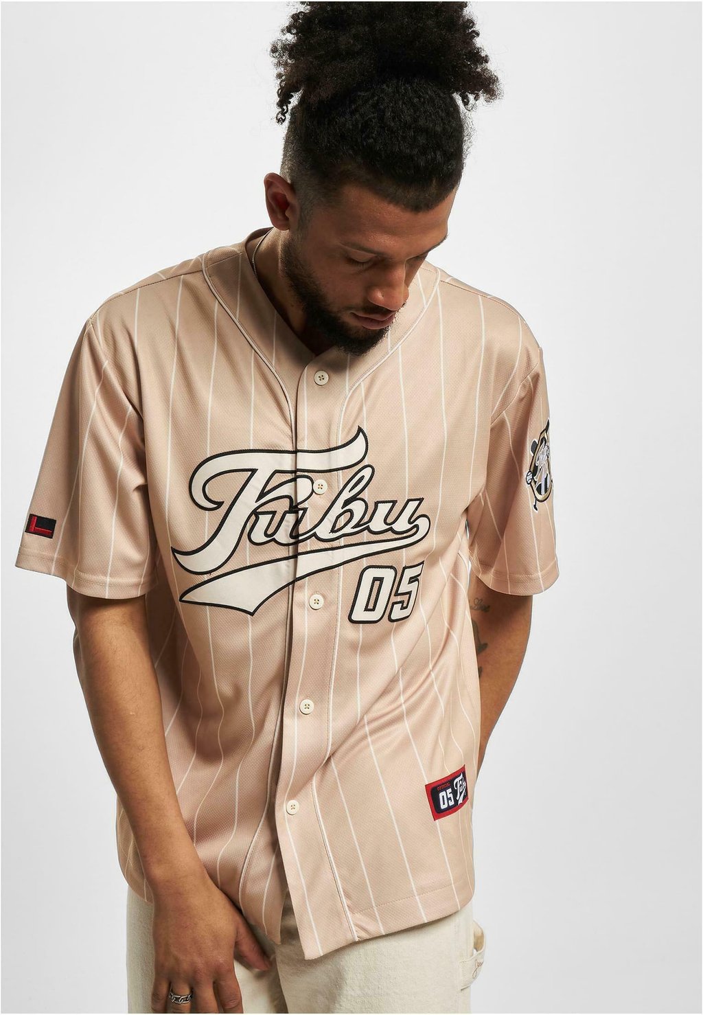 

Рубашка Varsity Pinstripe Baseball FUBU, цвет sand cream