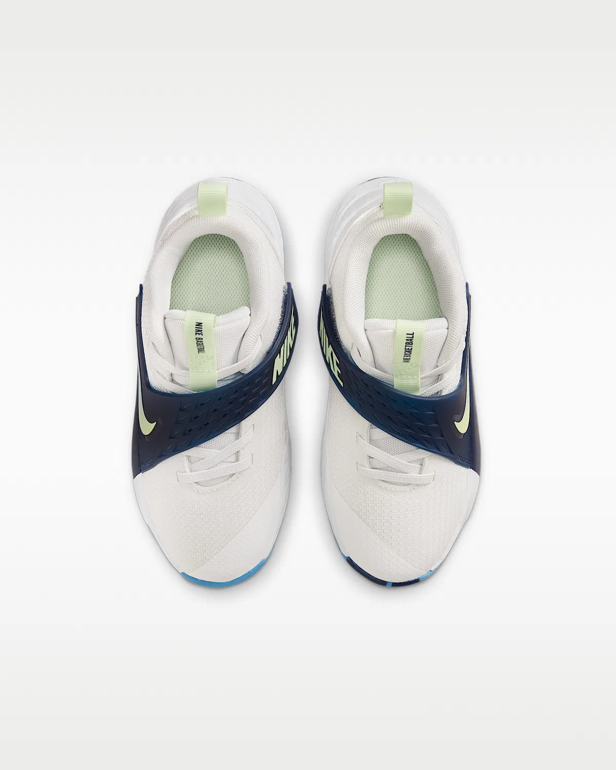 Детские кроссовки Nike Team Hustle D 12, Summit White/Midnight Navy/University Blue/Volt Tint — фото 4