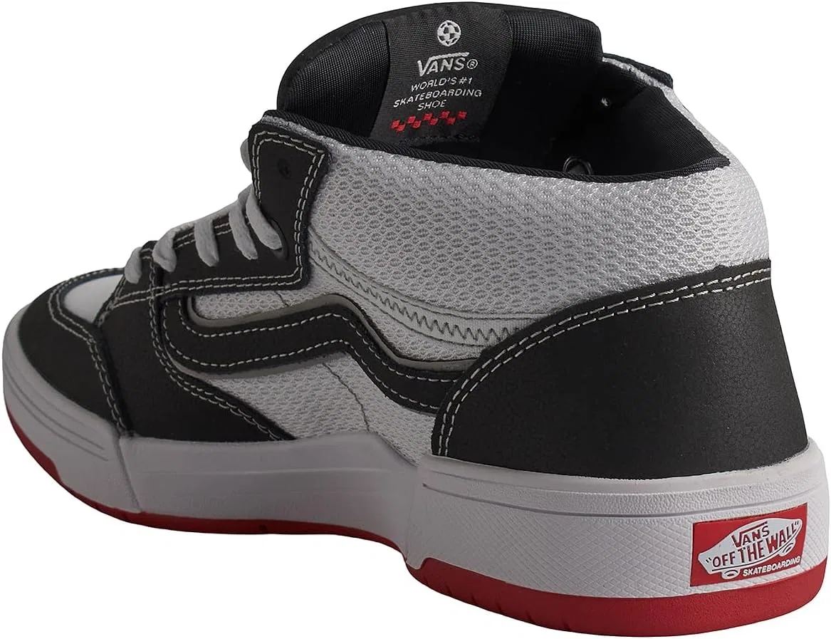 Кроссовки VANS Skate ZAHBA MID 2024, черно-бело-красные — фото 4