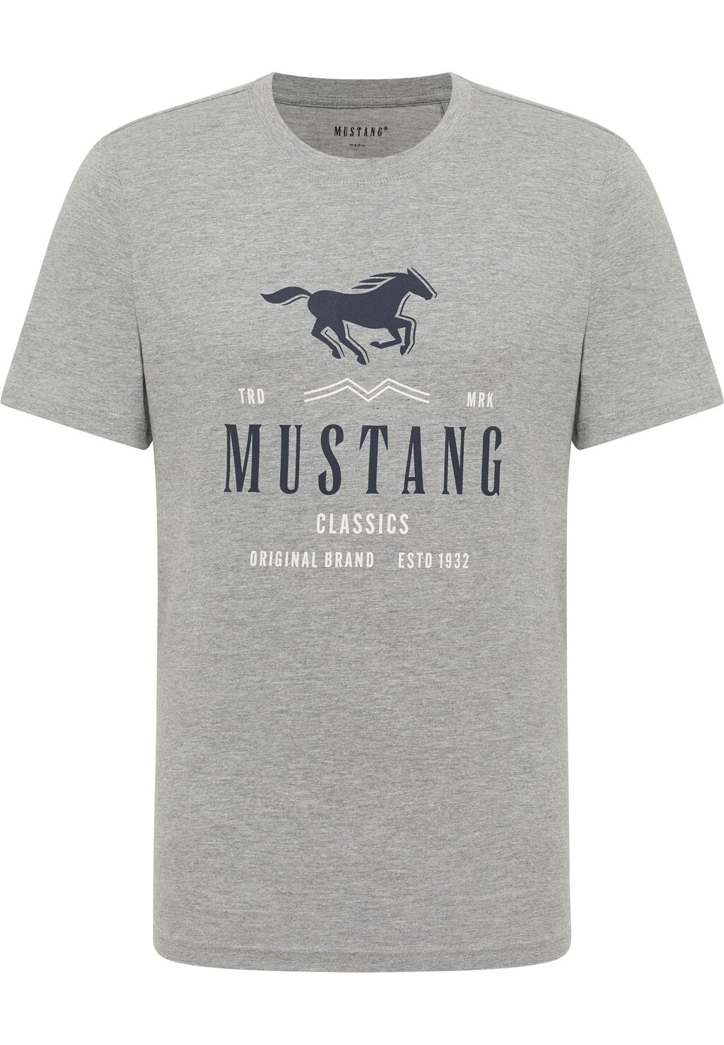 

Футболка с принтом Mustang, серый