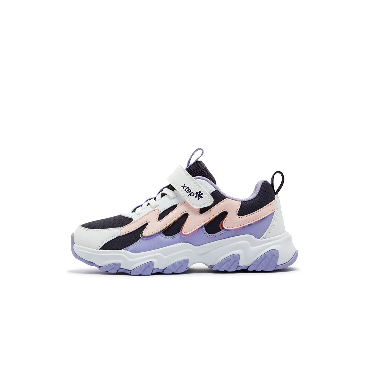XTEP Детские кроссовки Lifestyle White/Dark Gray Purple/Taro Paste Purple