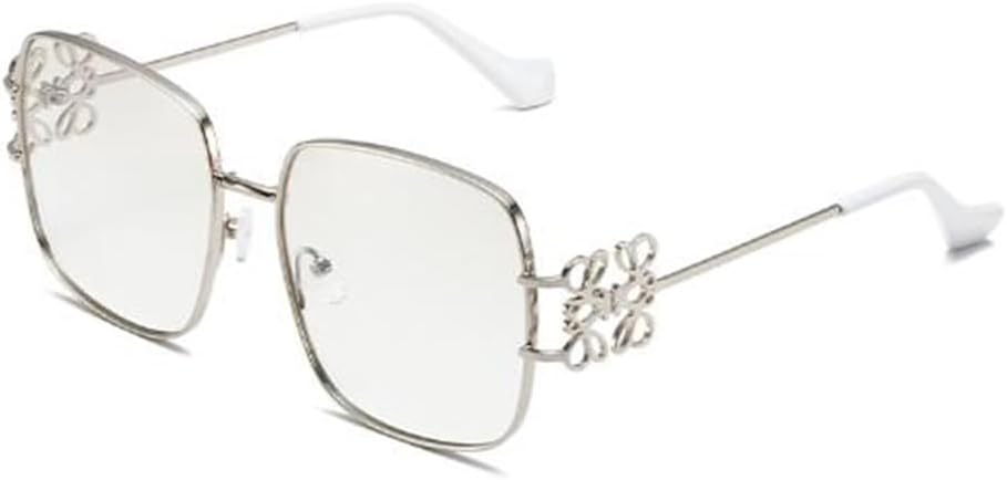 

Солнцезащитные очки в стиле ретро с квадратным китайским узлом, защитой от ультрафиолета UV400, металлической оправой, для мужчин и женщин, пляжные очки Weloveushop, Silver Frame Gradually Mercury